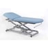 Electric examination stretcher: two bodies, with straight rise without lateral movement, with roll holder and facial cap (two models available) - Measures - Without Wheels Escamotables: 70 cm x 190 cm Premium Upholstered - Reference: CE-0127.70-PVC70